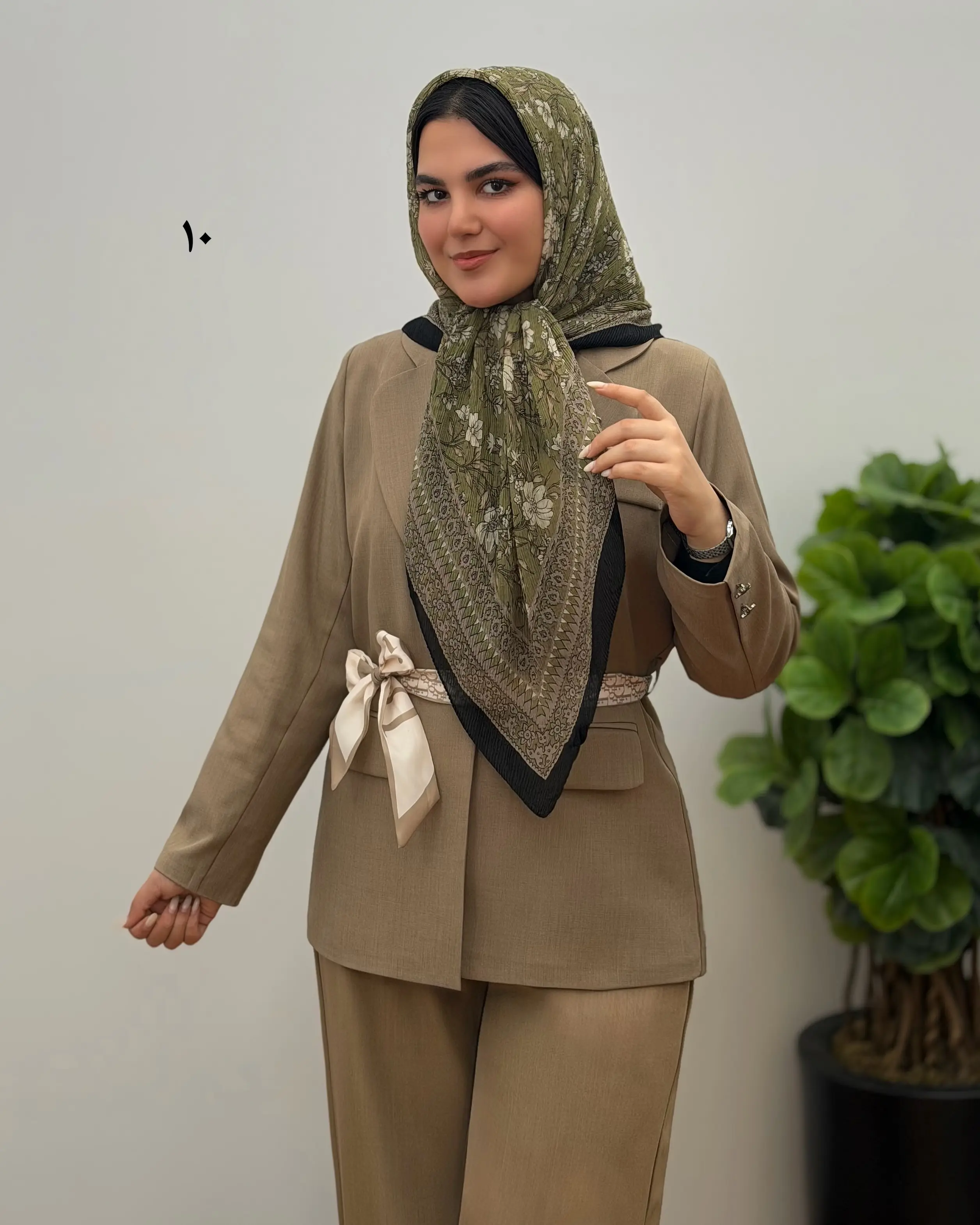 روسری پلیسه نخی مدل شانا